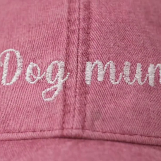 Dog Mum Vintage Cap | Embroidered Mom Hat | Gift for Dog mothers | Adjustable Cotton Baseball Cap | Mother’s Day & Christmas Dog Mommy
