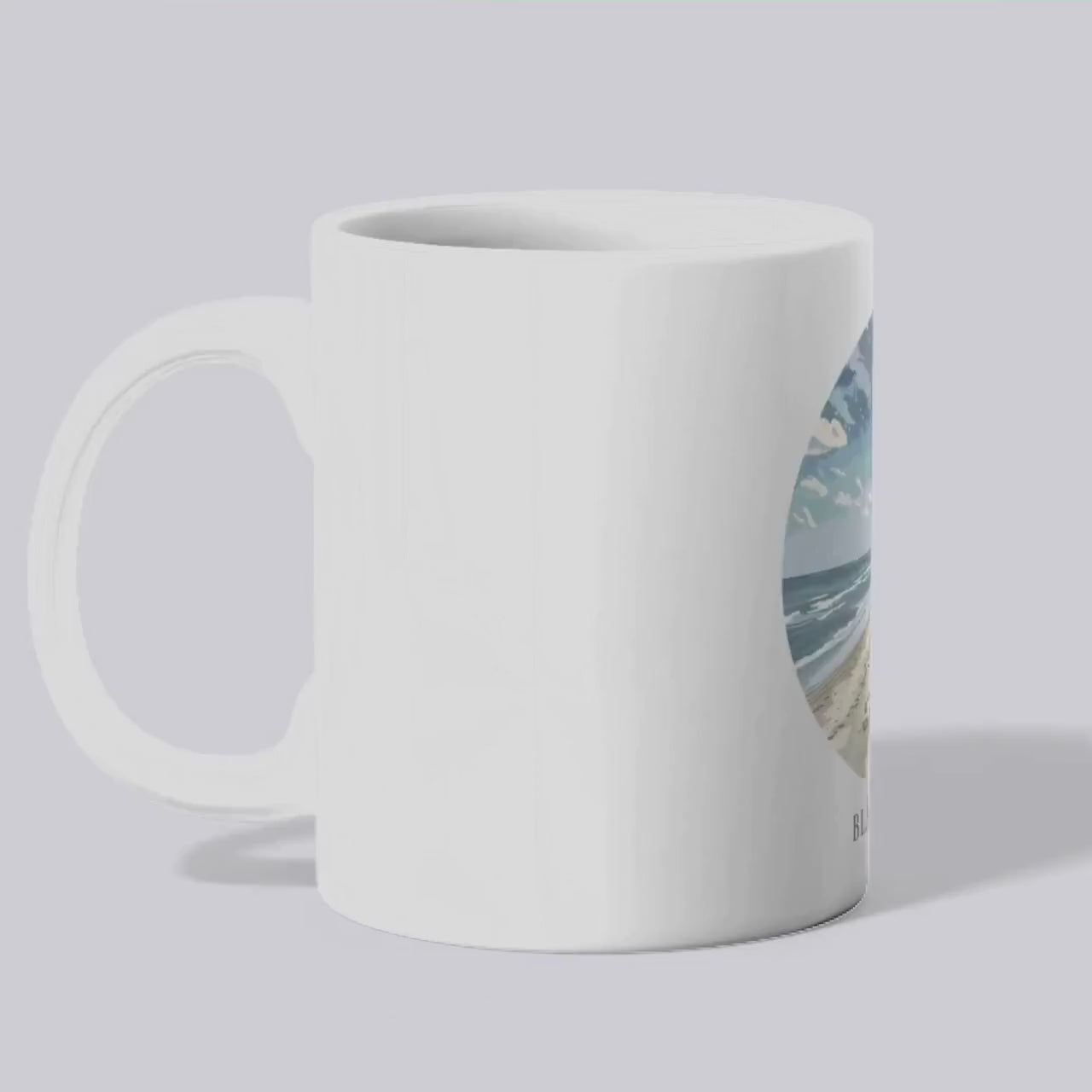 Blåvand Tasse | Dänemark Becher mit Strandmotiv | Nordsee Küsten Tasse | Geschenk für Meerliebhaber | Urlaub Souvenir