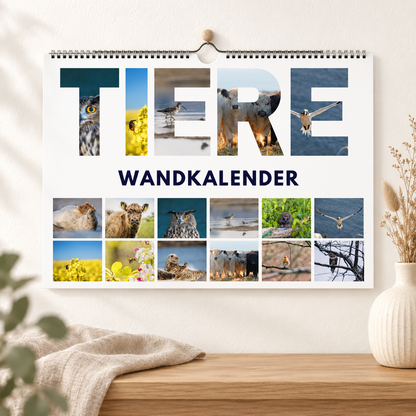 Tier & Natur Wandkalender 2027 im hellen Wohnraum